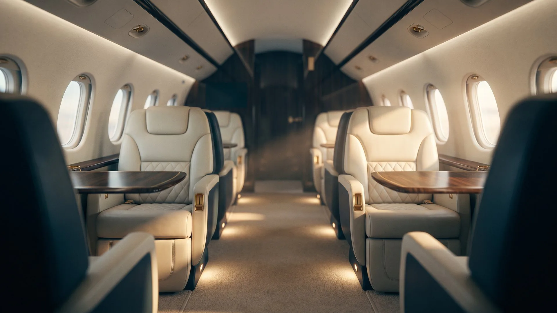 Private jet prepared for departure from a South Florida airport